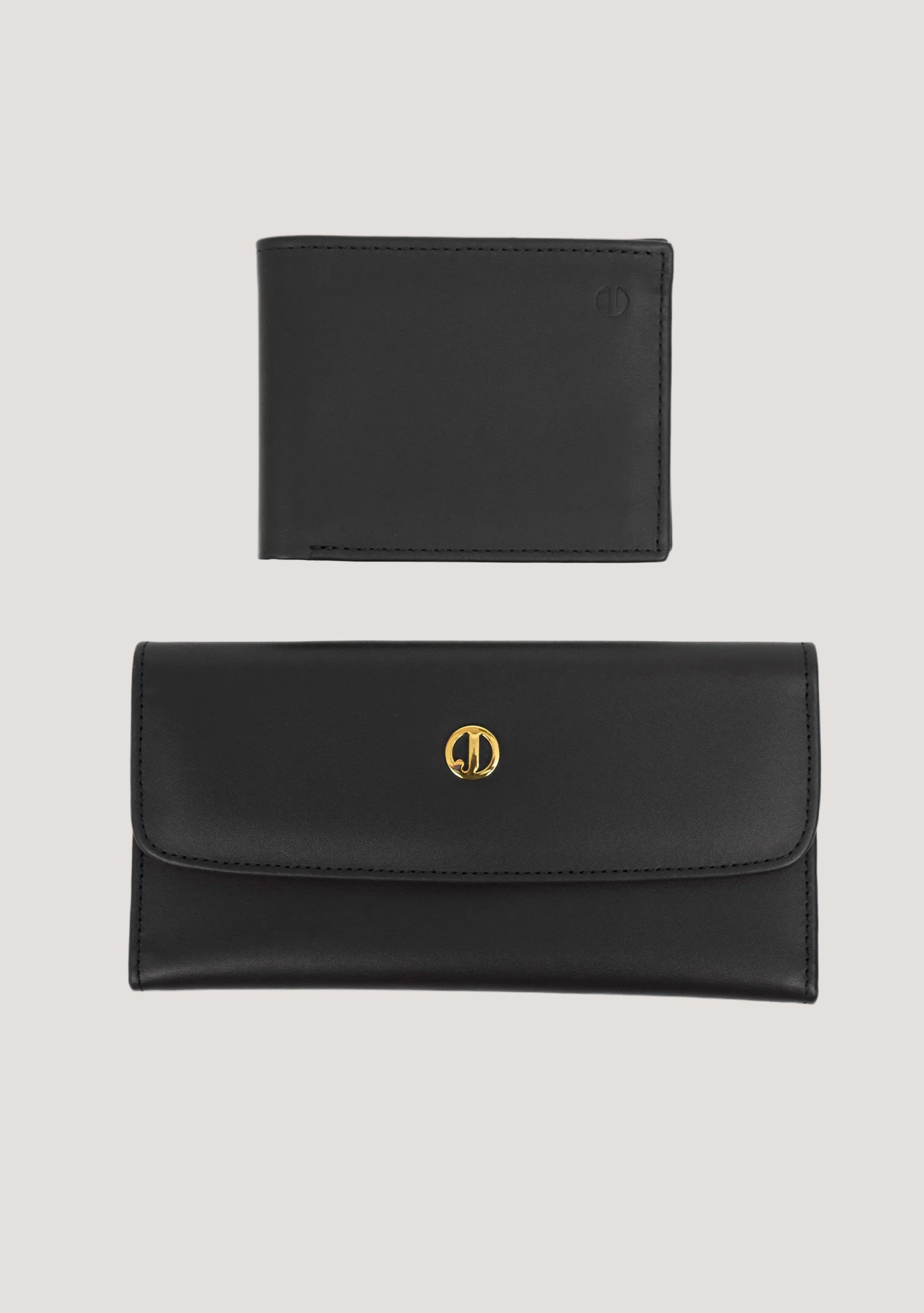 HIS & HERS LEATHER WALLET GIFT SET - OXFORD