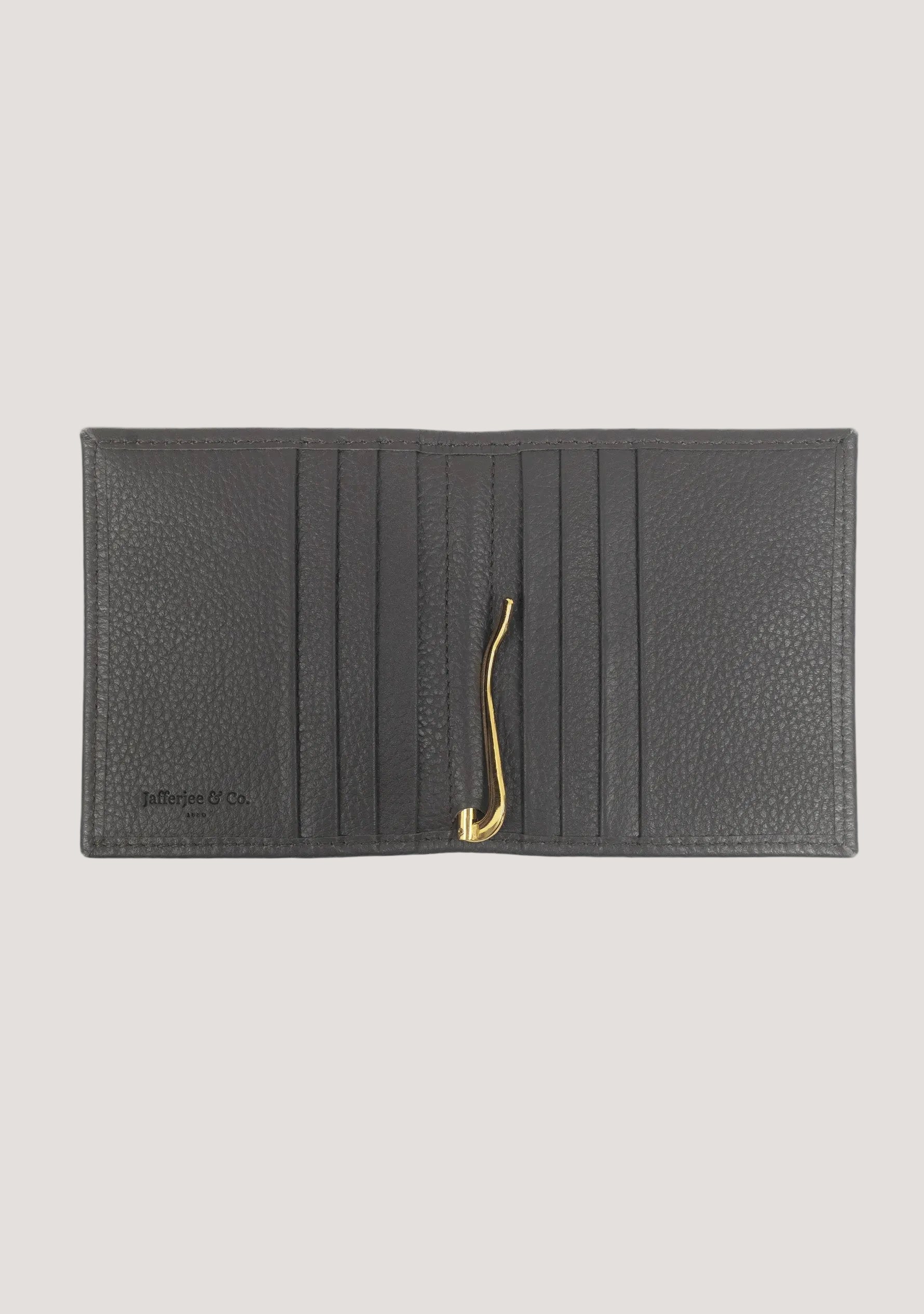 Slim Leather Money Clip Wallet - Minimalist Calfskin Billfold Madora