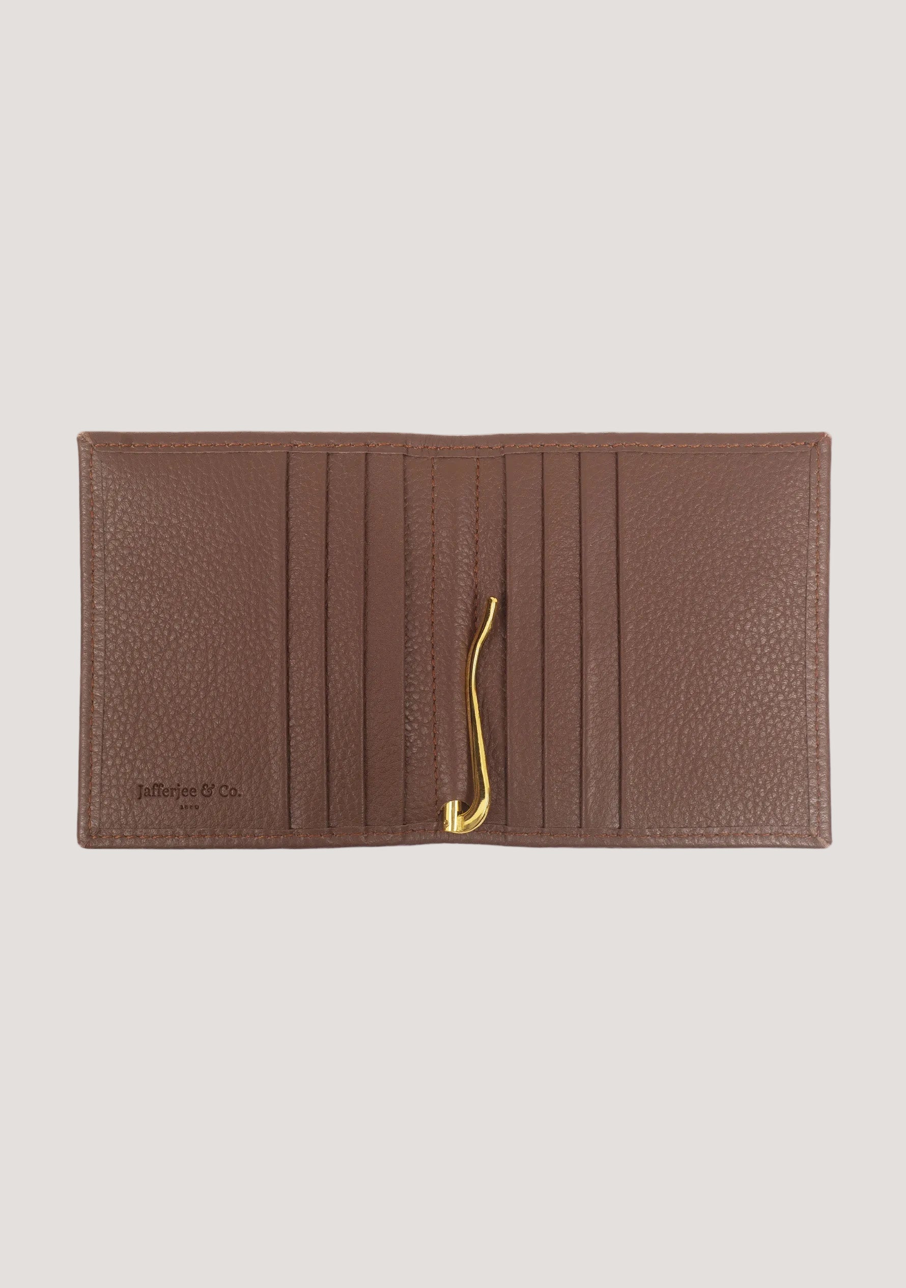 Slim Leather Money Clip Wallet - Minimalist Calfskin Billfold Madora